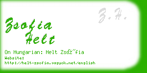 zsofia helt business card